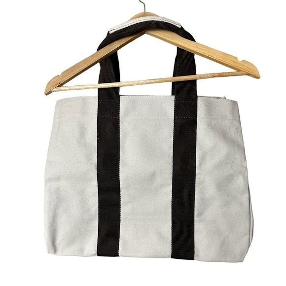 Le Bar Marche La Plage Oversized Beach Tote Curateur Rachel Zoe Beige NWT - Picture 7 of 10